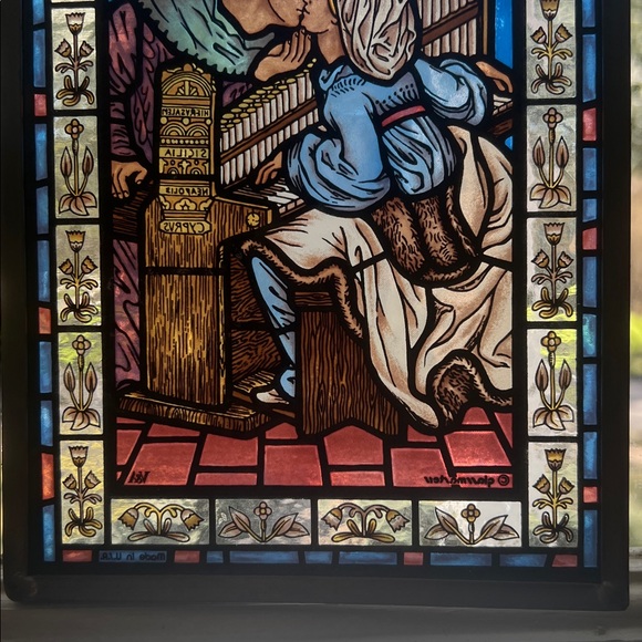 The Kiss by Dante G Rosetti - Stained Glass Sun Catcher - Picture 5 of 7